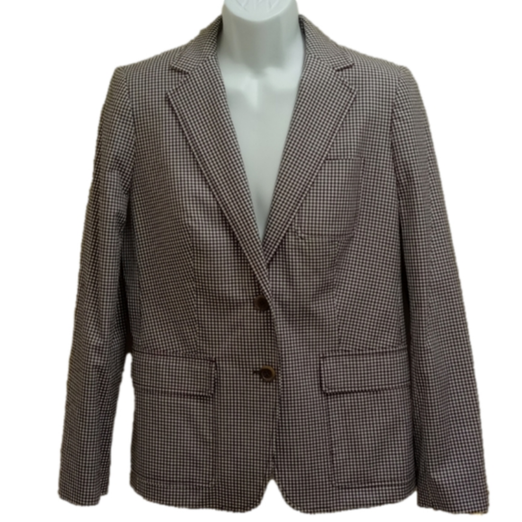 J. Crew Jackets & Blazers - 🆕 J.CREW MAROON & BLACK PLAID WOMEN'S CAREER JACKET ▪️SIZE 10▪️NWT ▪️